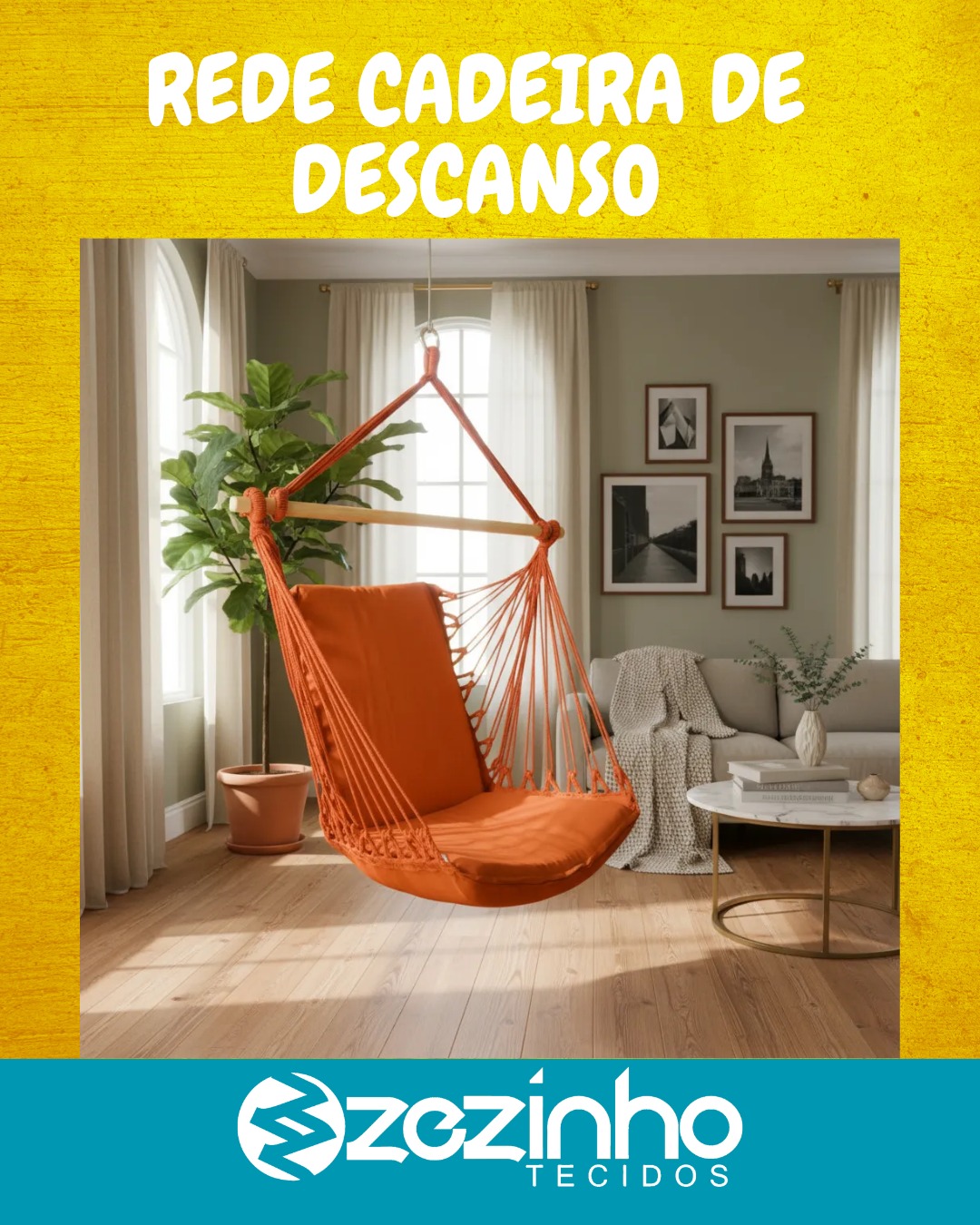 😌 Seu descanso começa aqui! Nada melhor do que chegar em casa e deitar em uma rede de descanso ou relaxar em uma rede cadeira. ✨ Conforto ✨ Qualidade ✨ Bem-esta