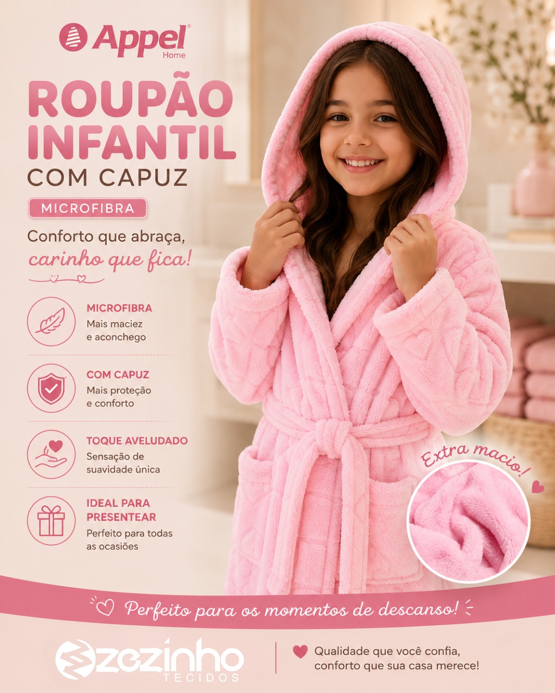 💕 Conforto, carinho e muito aconchego para os pequenos!

Depois do banho, nada melhor do q